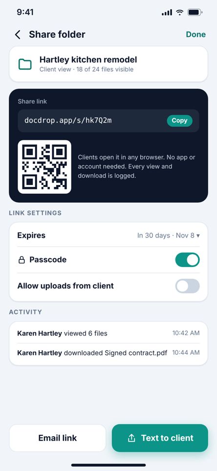 DocDrop screen 3